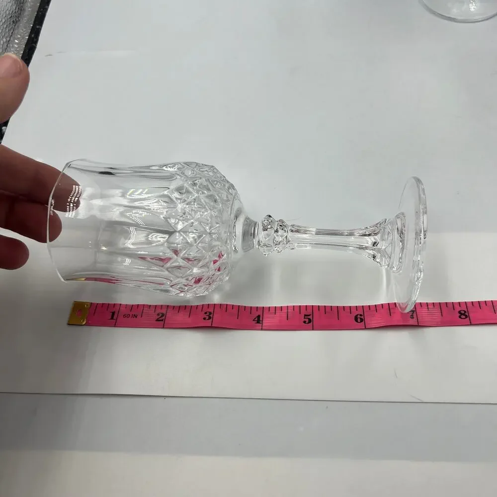 Vintage Luminarc Arc International Wine Cordial‎ Glasses 3 Piece Clear Crystal